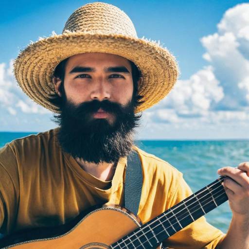 Furry Boy Playing Instrument Outdoors