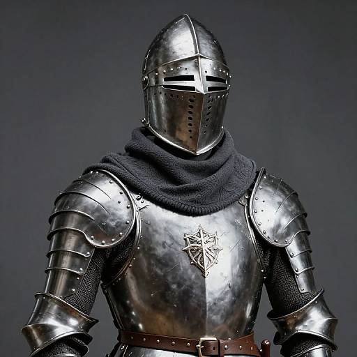 Medieval Armor Mannequin with Scarf