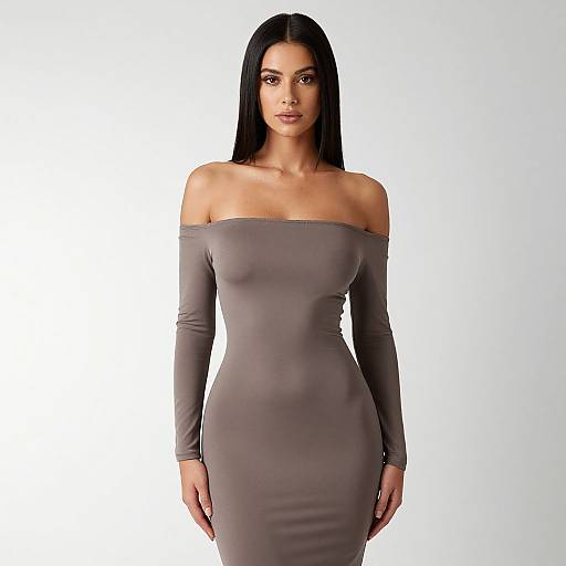 Understated Elegance: Taupe Bodycon Dress