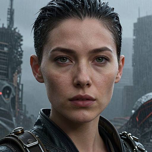 Post-Apocalyptic Cyberrealism Portrait