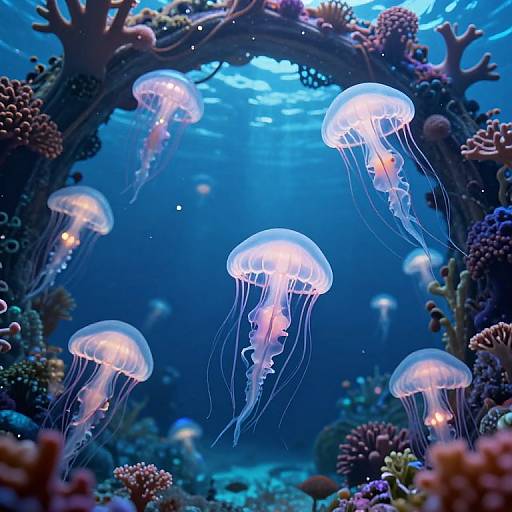 Whimsical Underwater Jellyfish Kingdom