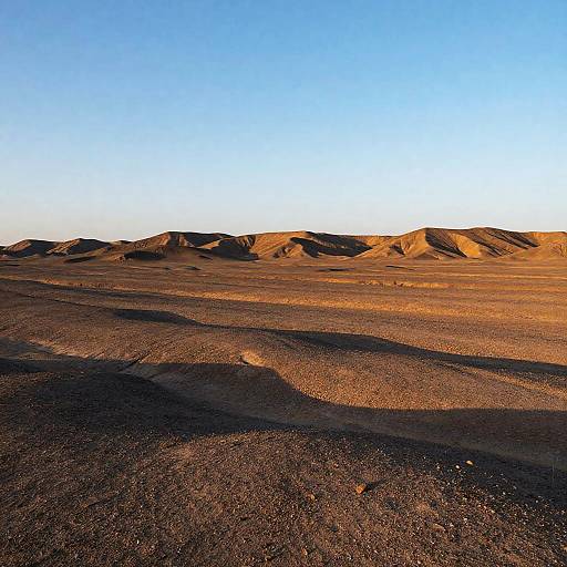 Golden Hour Rocky Desert Panorama