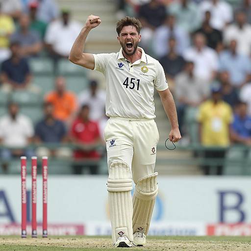 Cricket Player Celebrating on Field