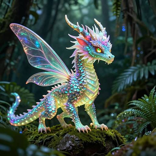 Bioluminescent Polychromatic Jungle Dragon
