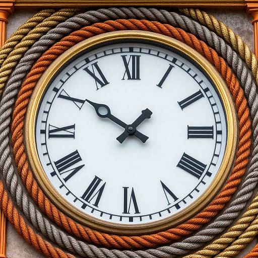 Clock Tower with Braided Time Ropes