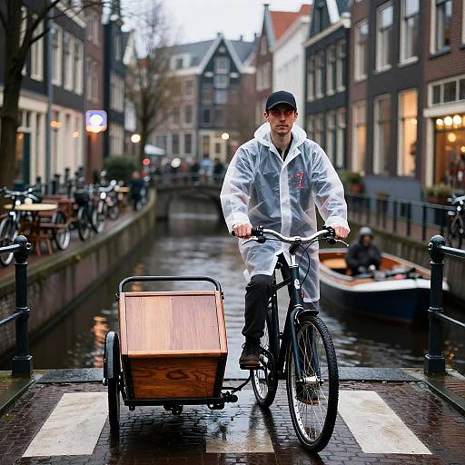 Twilight Cargo Courier on Cobblestone Bridge