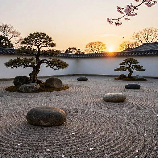 Minimalist Japanese Zen Garden Serenity