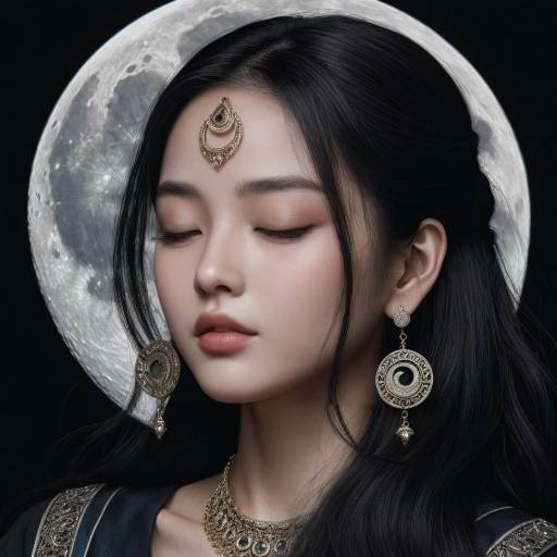 Realistic Portrait of a Girl with Jewelry