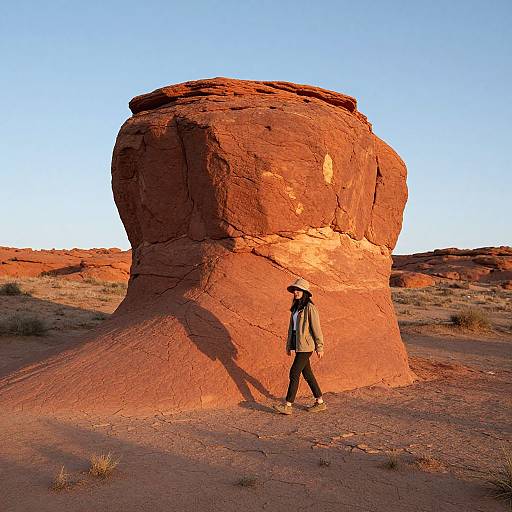 Desert Sandstone Outcrop at Golden Hour