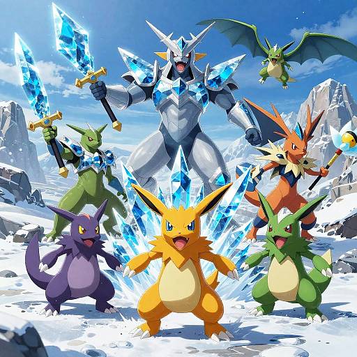 Ice Gym Leaders with Crystalline Armor