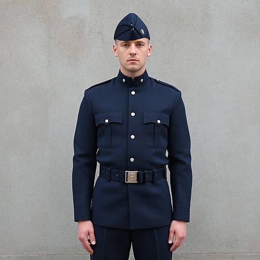 Man in Sgt Pepper Uniform Pose