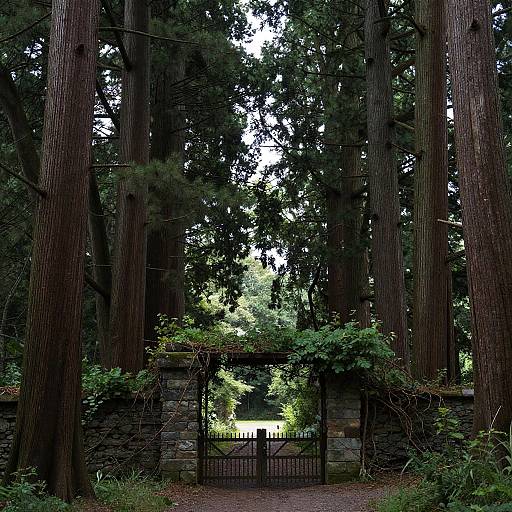 Dreamy Forest with Crumbling Gate
