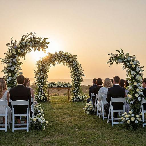 Magical Outdoor Wedding Ceremony Scene