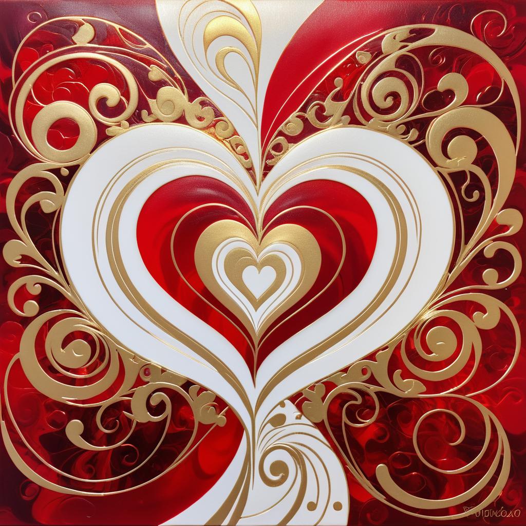 Vibrant Abstract Hearts for Valentine's Day