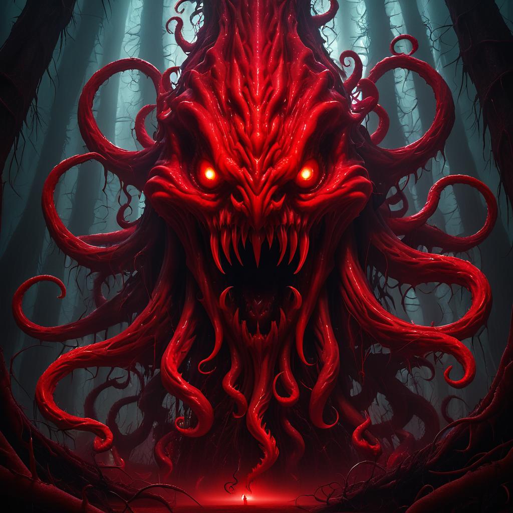 Grotesque Giant Red Apparition Design