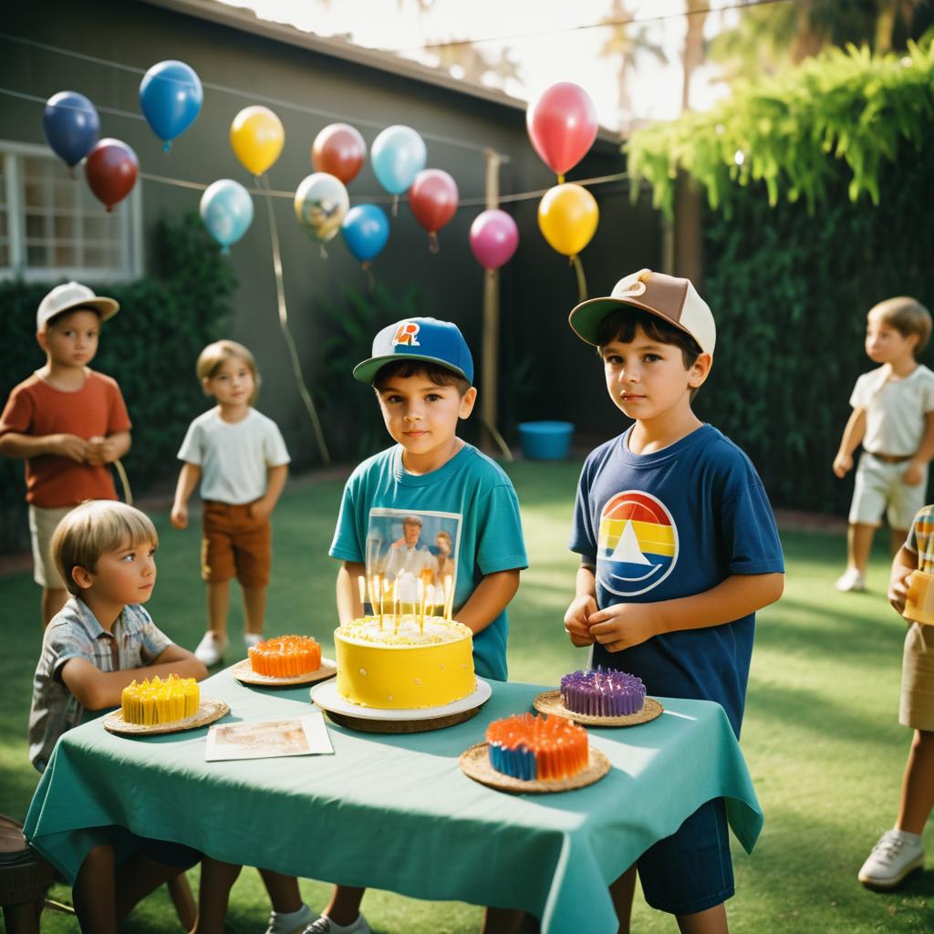 Cinematic Vintage Birthday Party Photograph