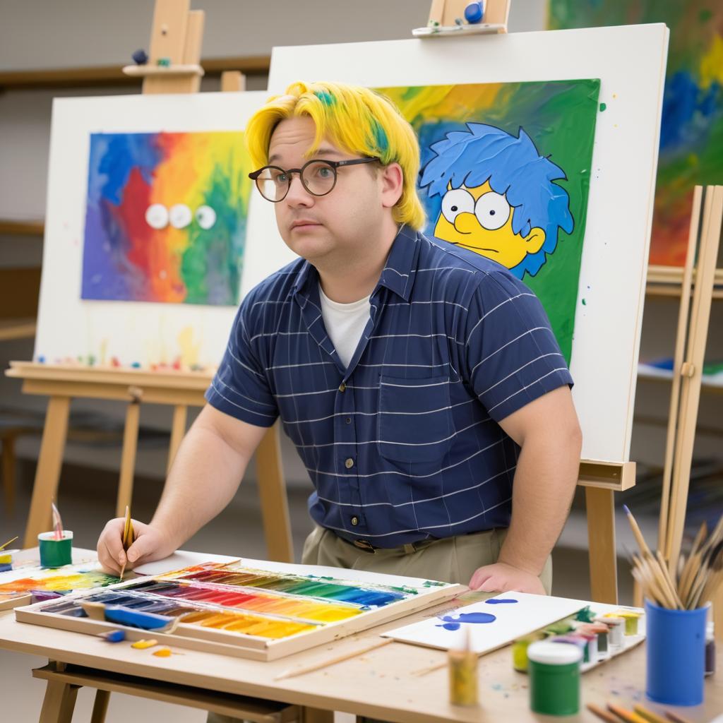 Ralph Wiggum's Hilarious Art Class Struggle