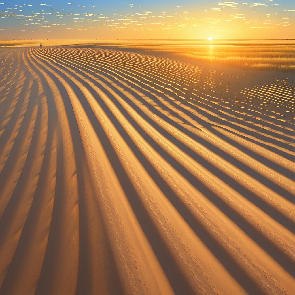 Vibrant Sandy Expanse Under Afternoon Sun