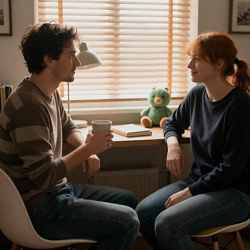 Cozy Intimate Moment in a Room