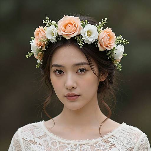 Elegant Bridal Crown with Roses