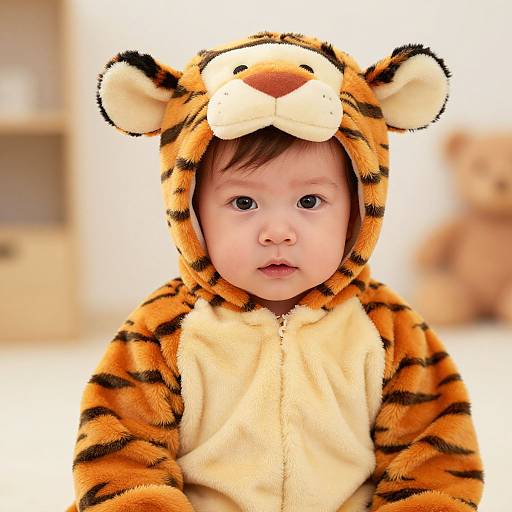 Realistic Newborn Tiger Costume Photo