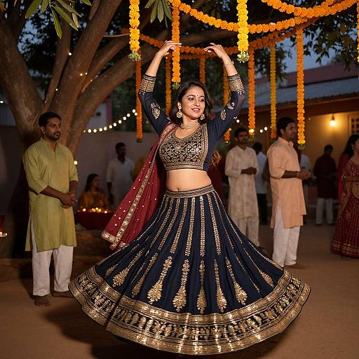 Festive Dance in Gujarati Village