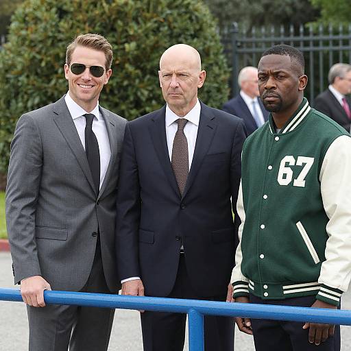 Diverse Group of Men Outdoors