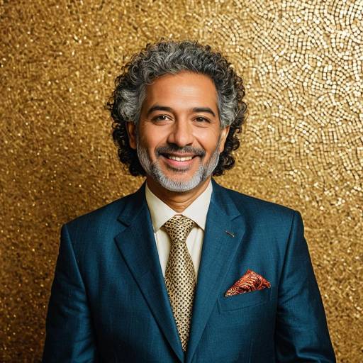 Smiling Middle-Aged Man in Blue Suit