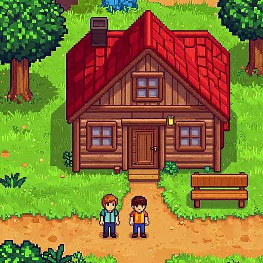 Charming Stardew Valley Pixel Scene