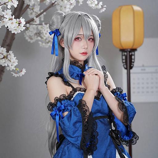 Cosplay Portrait with Cherry Blossoms