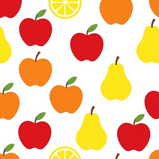 Vibrant Vector Fruit Pattern