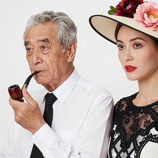 Elegant Portrait of Man and Woman