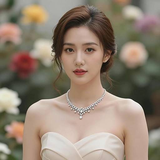 Elegant Wedding Portrait of Asian Beauty