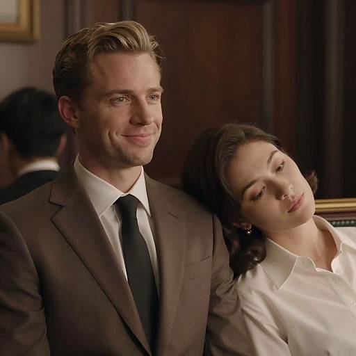 Intimate Scene of a Couple in Shadows