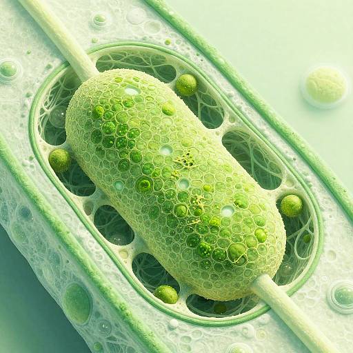 Detailed Plant Cell Cross-Section Illustration