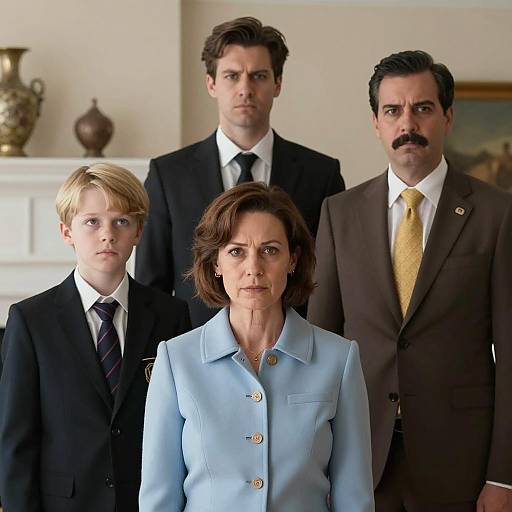 Five People in a Room Discussion Scene