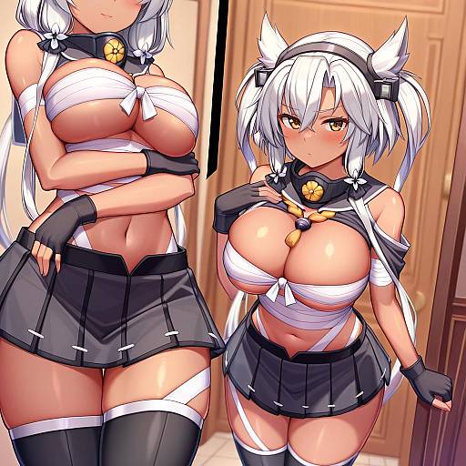 Illustration of Musashi kai (kancolle), kantai collection in the style of Deaver