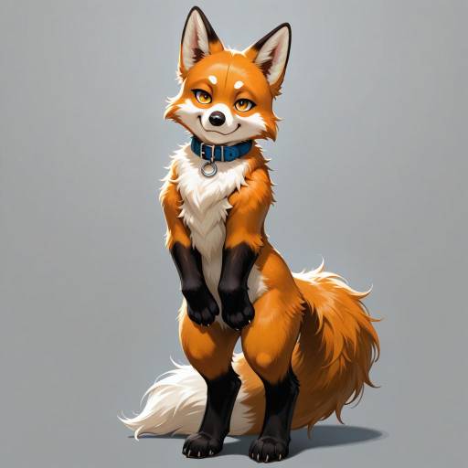 Playful Agile Red Fox in Focus Playful Agile Red Fox in Focus
