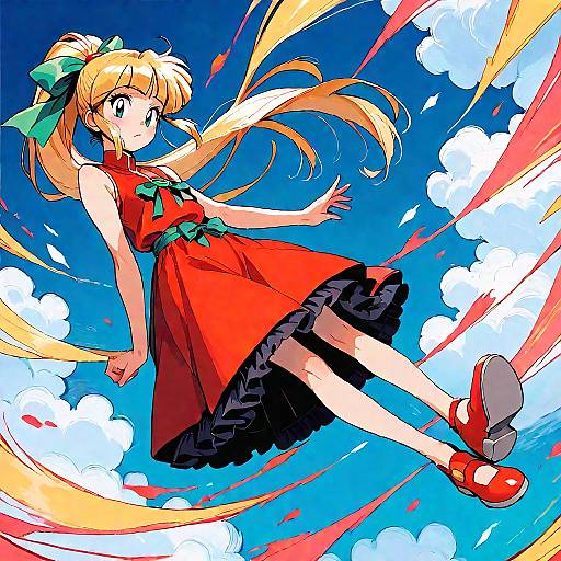 Ishikawa Hideki Style Retro Anime Girl