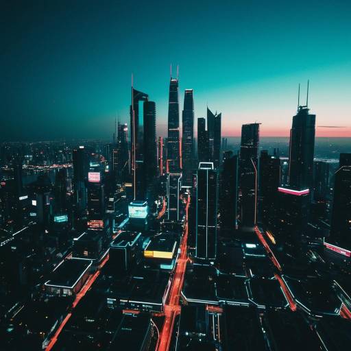 Futuristic City Skyline at Dawn