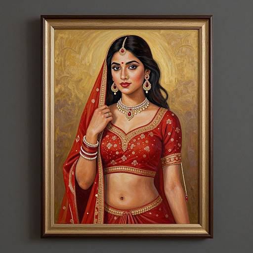 Diya Girl Woman Print Painting