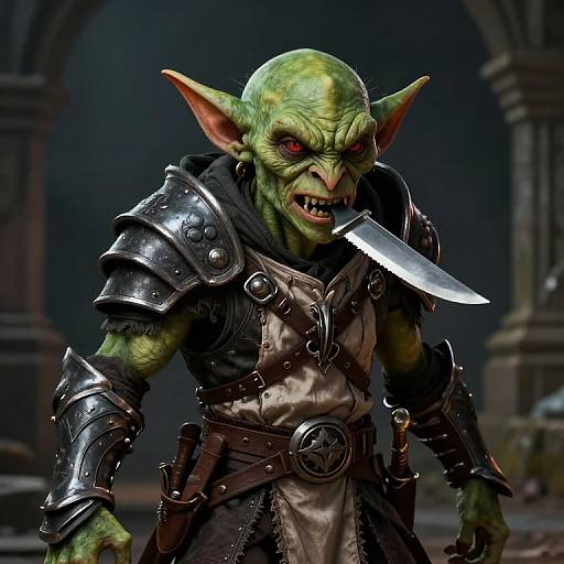 Detailed Goblin Rogue in Armor