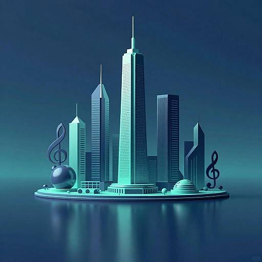 Futuristic Underwater Cityscape Illustration