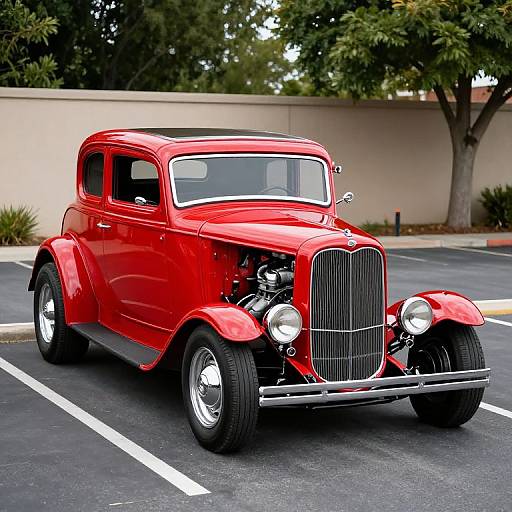 Classic Red 1932 Ford Hot Rod