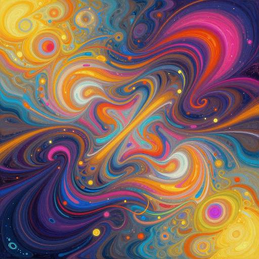 Vibrant Abstract Swirling Colors