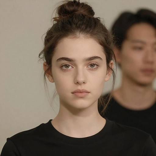 Portrait of a Young Woman with Blurred Background