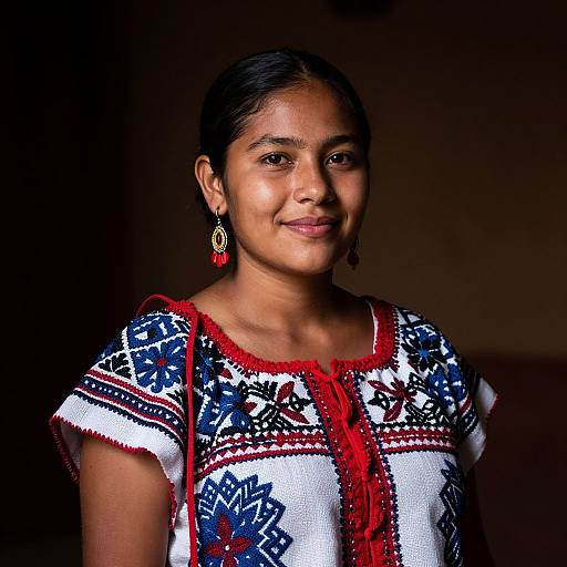 Confident Portrait in Vibrant Traditional Attire