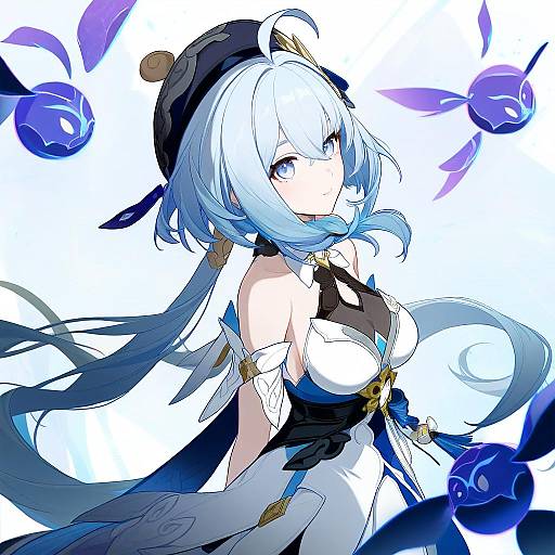 Illustration of Griseo, honkai (series) in the style of Hi you (flying bear)