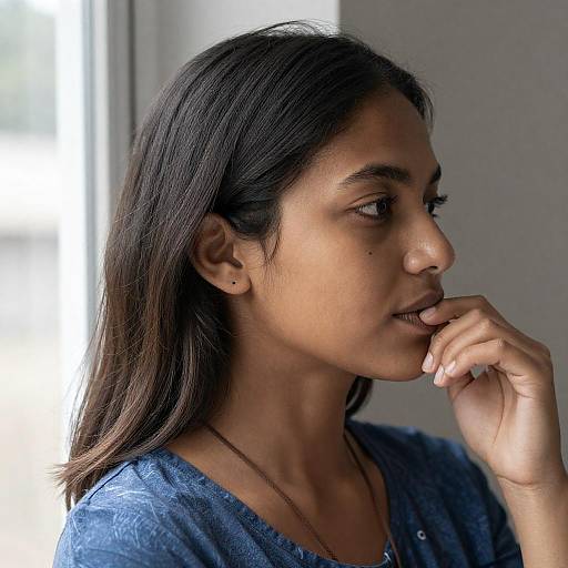 Contemplative Woman by the Window