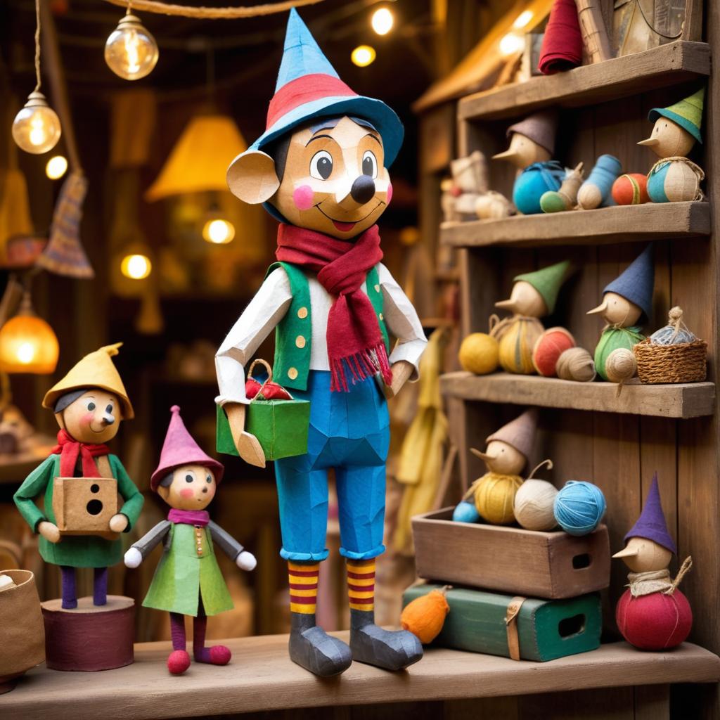 Whimsical Paper Mâché Pinocchio Adventure